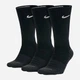 Набор женских носков высоких Nike Everyday Max Cush Crew 3PR SX5547-010 34-38 3 пары Черный (091206413268) - изображение 1