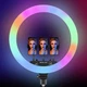 Кольцевая LED лампа RGB MJ45 Ring 45 см комплектация адаптер со встроенным кабелем, держатели для телефона, - изображение 8