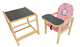 Дитячий стільчик для годування дерев'яний, стільчик-трансформер "Little bunny" (modern). (ДС "Little bunny) - зображення 3