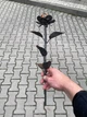 Кованая роза 41 см кованые цветы из металла - изображение 5