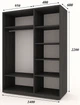 Шкаф-купе двухдверный Matro (LuxeStudio) ДСП/ДСП 140х60х220 см Морское дерево (14155535-922) - изображение 2