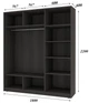 Шкаф-купе двухдверный Matro (LuxeStudio) ДСП/ДСП 180x60x220 см Морское дерево (14155535-924) - изображение 2