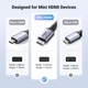 Кабель Ugreen Mini HDMI to HDMI 8K Cable 1 м Black (HD163) - изображение 2