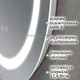 Зеркало 80 см Круглі LED Touch Сенсор Фасадне підсвічування Антизапотівне Mixxus MC02-80-CASE Стекло 5 мм із Срібною амальгамою Алюмінієвий каркас Часи Товщина 3 см (MI7158) - зображення 5