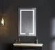 Дзеркало 50x80 см LED Touch Сенсор Фасадне підсвічування Діммер Антизапотівне Mixxus Hard HARD MR07-50x80 Скло 5 мм з Срібною амальгамою Алюмінієвий каркас Товщина 3 см (MX9992) - изображение 7