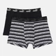 Набор трусов боксеров мужских хлопковых Puma Elements Men Striped Boxers 2P 93884204 L 2 шт Black/White (8720245833868) - изображение 1