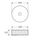 Умывальник накладной керамический 400x400x125 мм MIXXUS PREMIUM Wave MP6491 - изображение 3