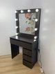 Гримерный стол с зеркалом и подсветкой Mirror-rika 160×80×40 см, венге магия, 5 ящиков, розетка. - изображение 6