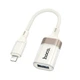 Перехідник Lightning на USB Hoco UA39 Crystal (480 Mbps, USB2.0, OTG, 12,5 cm). Beige - зображення 1