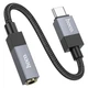 Переходник Type-C на наушники mini jack 3.5 HOCO Clever (0.15m, DAC). Black - изображение 2