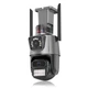Уличная Wi-Fi IP камера V380 P11 360, 8MP, 4G видеонаблюдение с автослежением, IP66 Черная - изображение 4