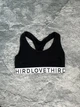 Спортивний топ борцівка на широкій резинці THIRDLOVE - чорний - XL - зображення 1
