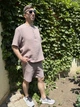 Чоловічий мусліновий комплект футболка з шортами "Capri" COSY L Коричневий (cosy4322793s2) - зображення 5