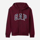 Толстовка на блискавці утеплена на флісі з капюшоном жіноча GAP 678782-10 XS Бордова (1200138889617) - зображення 4