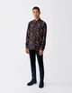 Сорочка Pull & Bear коричневий в чорно-білі візерунки SHOJS793 S - изображение 1