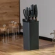 Набір кухонних ножів TS Kitchen з керамічним покриттям 7 предметів з ножицями та овочечисткою на підставці Чорний - зображення 3