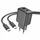 Зарядний пристрій Hoco CS23A 1USB 1USB-C PD/QC 30W + Type-C to Type-C Cable Black - изображение 6