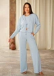 Костюм домашний женский жакет брюки и футболка Komilfo Amanda 2251-3229-7044/1 XL голубой - изображение 3