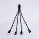 Кабель сплиттер USB - 4 Type-C для зарядки и питания 2A 20см Чёрный ( код: A4C-02mB ) - изображение 3
