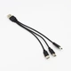 Кабель сплиттер USB - 3 Type-C для зарядки и питания 2A 20см Чёрный ( код: A3C-02mB ) - изображение 4