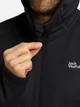 Толстовка на флисе, на молнии мужская Jack Wolfskin Peak District Hooded Fz M A65272-6000 S Черная (4064886551076) - изображение 5