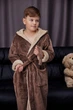 Детский халат унисекс веллсофт шоколад, 6-8 лет (рост 116-128 см) - изображение 2