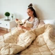 Одеяло шерстяное MirSon Camel №024 220x240 см Шерсть Зима (2200006447993) - изображение 8