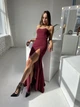 Бордовое платье в пол WINN M бордовый 43447062 - изображение 1