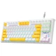 Клавіатура Aula F3032 keycaps plus 21 Yellow keys KRGD Red USB UA White (6948391204680) - изображение 2