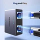 Адаптер-спліттер 1000 Мбіт/с Ugreen NW301 мережний комутатор RJ45 LAN з кабелем живлення USB-C для ПК/ноутбука, PS5, Xbox, модему, маршрутизатора, телевізора Grey (45311) - зображення 6