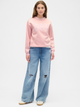 Світшот на флісі жіночий GAP 823720-03 2XL Світло-рожевий (1200146698553) - зображення 3