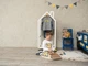 Будиночок-вішалка для одягу з колесами Busy Wood Білий 50х50х112 см - зображення 2