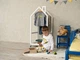 Будиночок-вішалка для одягу з колесами Busy Wood Білий 50х50х112 см - зображення 4
