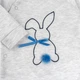 Человечек для младенцев Malena с начосом и вышивкой bunny 62 см серый - изображение 3