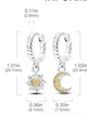 Сережки срібло 925 Original стиль Pandora "Сонце і Місяць"1215 - зображення 4