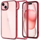 Чехол противоударный Spigen Ultra Hybrid для Iphone 15 Red Crystal Прозрачный ACS06794 - изображение 9