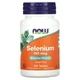 NOW Foods селен 100 мкг 100 таблеток імуномодулятор антиоксидант для нервової системи зору метаболізму серця сосудів вітамін - зображення 4
