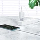 Сетевое зарядное устройство Hoco C72Q USB QC + кабель USB to MicroUSB white - изображение 2