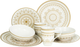 Набор столовой посуды CreaTable Mandala Gold из 8 предметов на 2 персоны керамика золотисто-белый - изображение 1