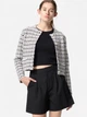 Кардиган женский Uniqlo 107786165 M Черный с молочным (1159842971) - изображение 1