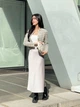 Кардиган женский Uniqlo 107786165 M Черный с молочным (1159842971) - изображение 5