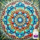 Алмазная мозаика на подрамнике ColorArt 40х40 Мандала изобилия и процветания FSP1401 + Подарок лак для покрытия - изображение 1