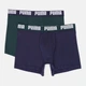 Набор трусов боксеров мужских хлопковых Puma Men Everyday Basic Boxer 2P 93832037 S 2 шт Green/Blue (8720245967969) - изображение 1