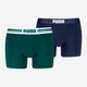 Набор трусов боксеров мужских хлопковых Puma Men Everyday Placed Logo Boxer 2P 93847614 S 2 шт Green/Blue (8720245966412) - изображение 5