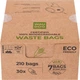 Биoразлагаемые пакеты WAUDOG для уборки за животными МИНИ 20х25 см упаковка 30 рулонов (210 шт) (9941collar) - изображение 3
