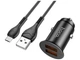 Автомобильное зарядное устройство Hoco NZ1, 36W, QC3.0, кабель USB to MicroUSB, Чёрный - изображение 1