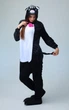 Женская кигуруми пижама взрослая и подростковая Пижама Kigurumi Котик на змейке Черный XL 175-185 см. (1074) - изображение 1