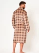 Халат мужской из велсофта теплый больших размеров Key Night&Day MGL 402 B25 XL/2XL Бежевый (5904765677550) - изображение 2