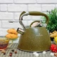 Чайник Edenberg EB-1981 со свистком нержавеющая сталь с мраморным покрытием 3 л Olive (EB-1981) - изображение 1