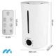Увлажнитель воздуха MalTec WT-5000-ION до 35 м² 5 л ионизатор диффузор сенсорная панель + ароматические масла туман встроенный гидростат белый - изображение 7